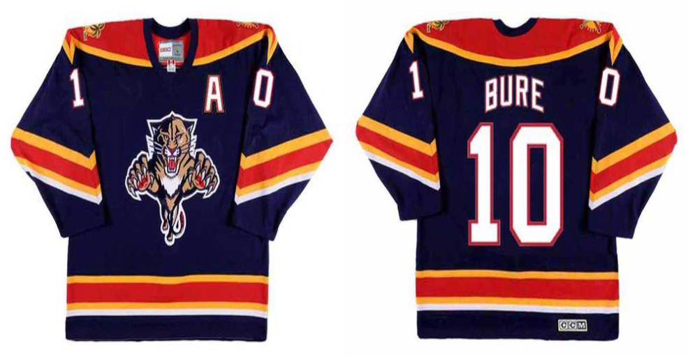 2019 Men Florida Panthers #10 Bure blue CCM NHL jerseys